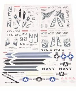 FMS F/A-18 Super Hornet 70mm Decal Sheet