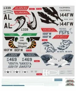 FMS F-16C Fighting Falcon 70mm Decal Sheet