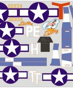 FMS P51B Dallas Darling Decal Sheet